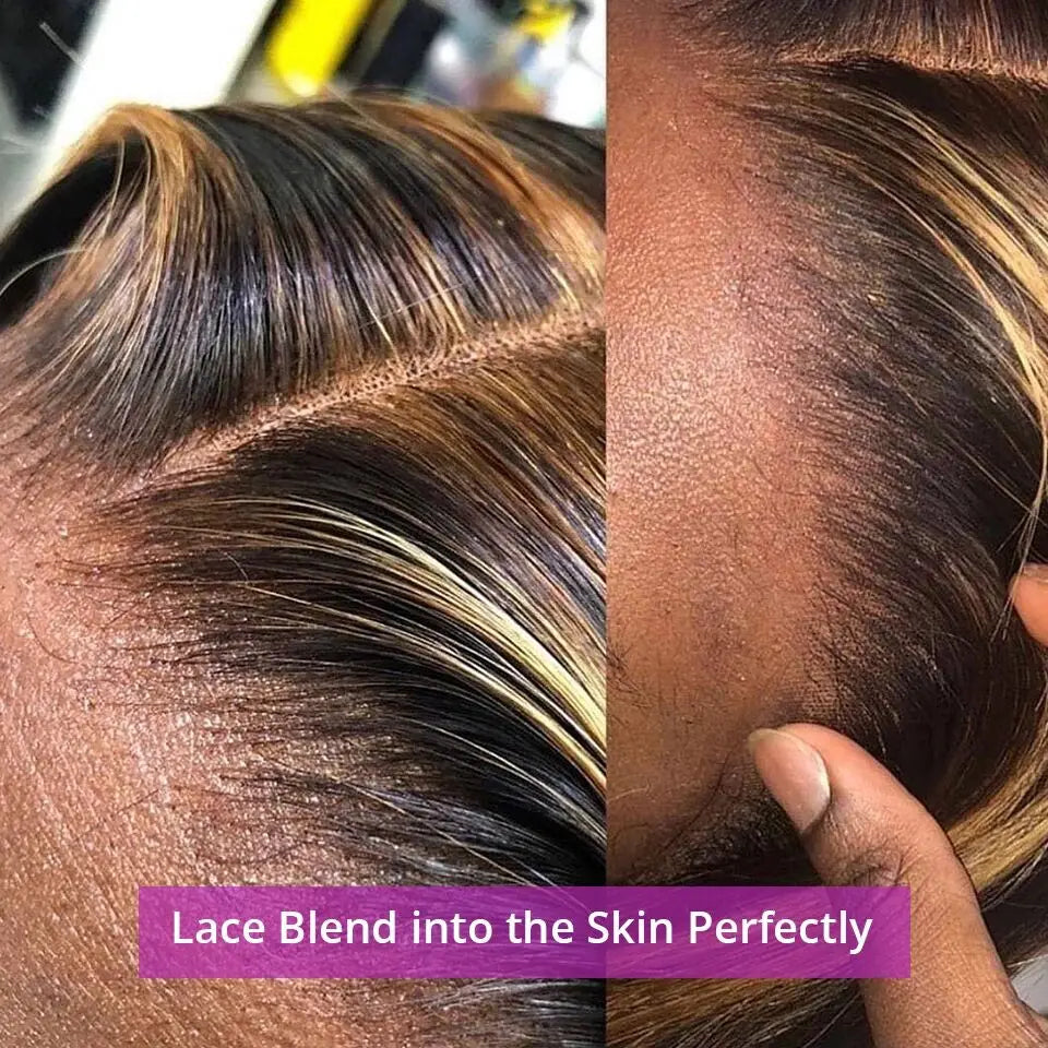 Highlight Wig Human Hair Brazilian 13x4 Straight Lace Front Wig Ombre Honey Blonde 13x6 Hd Lace Frontal Wig For Women Preplucked