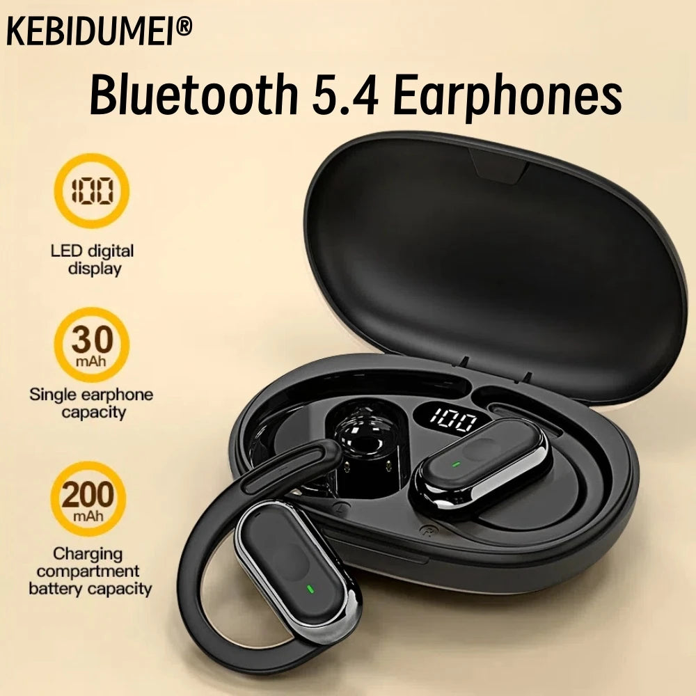 Wireless Headphone Bluetooth Headset Smart Adjustable Touch Sports Waterproof Earbuds Stereo Music Earphone For All Smartphone