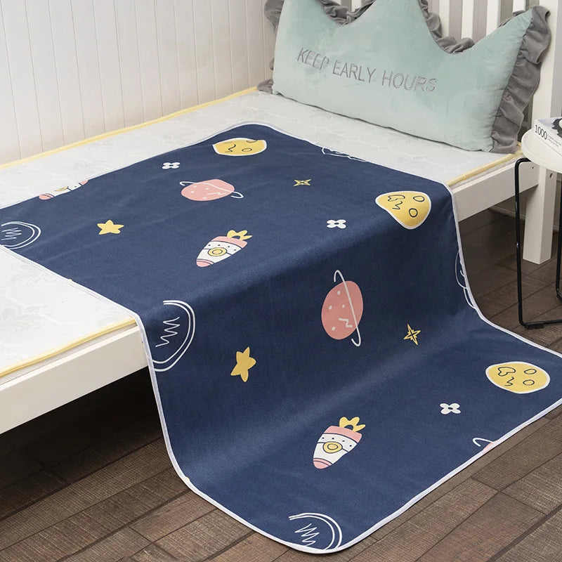 Baby Diaper Reusable Waterproof Cotton Changing Pad Cover Baby Diaper Mattress Newborn Print Changing Play Mats Kids Bedding 0-3