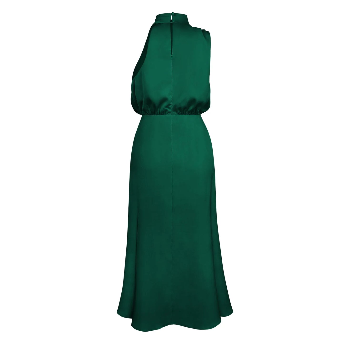 Summer High-End Silk Satin Sleeveless Long Dress Women Fashion Elegant Celebrity Dresses Evening Dress Party Clothes Ladies