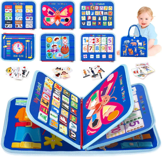 Busy Board Montessori Toys For Toddler Sensory Learning Fine Motor Skills Toys EducationalTravel Activity For Xmas Kids Gifts