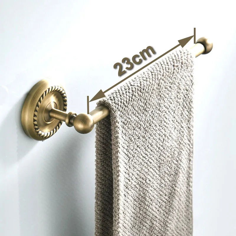 Solid Brass Bathroom Accessories Set,Robe hook,Paper Holder,Towel Bar,Soap Basket,Bathroom Fitting Sets