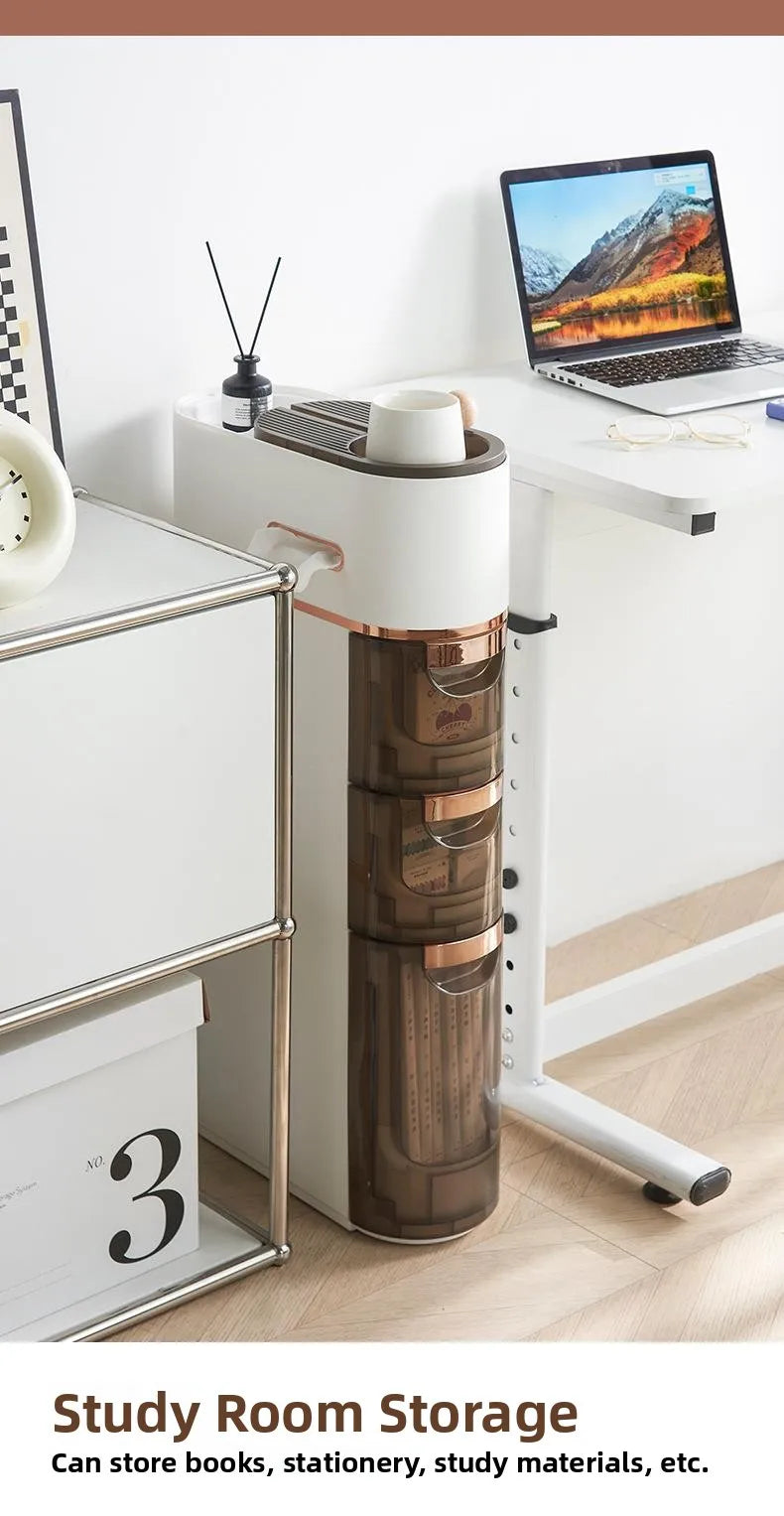 Bathroom Bedroom Narrow  Floor Standing Storage Rack No Installation Required Bathroom Organizer Bedroom Storage Solution