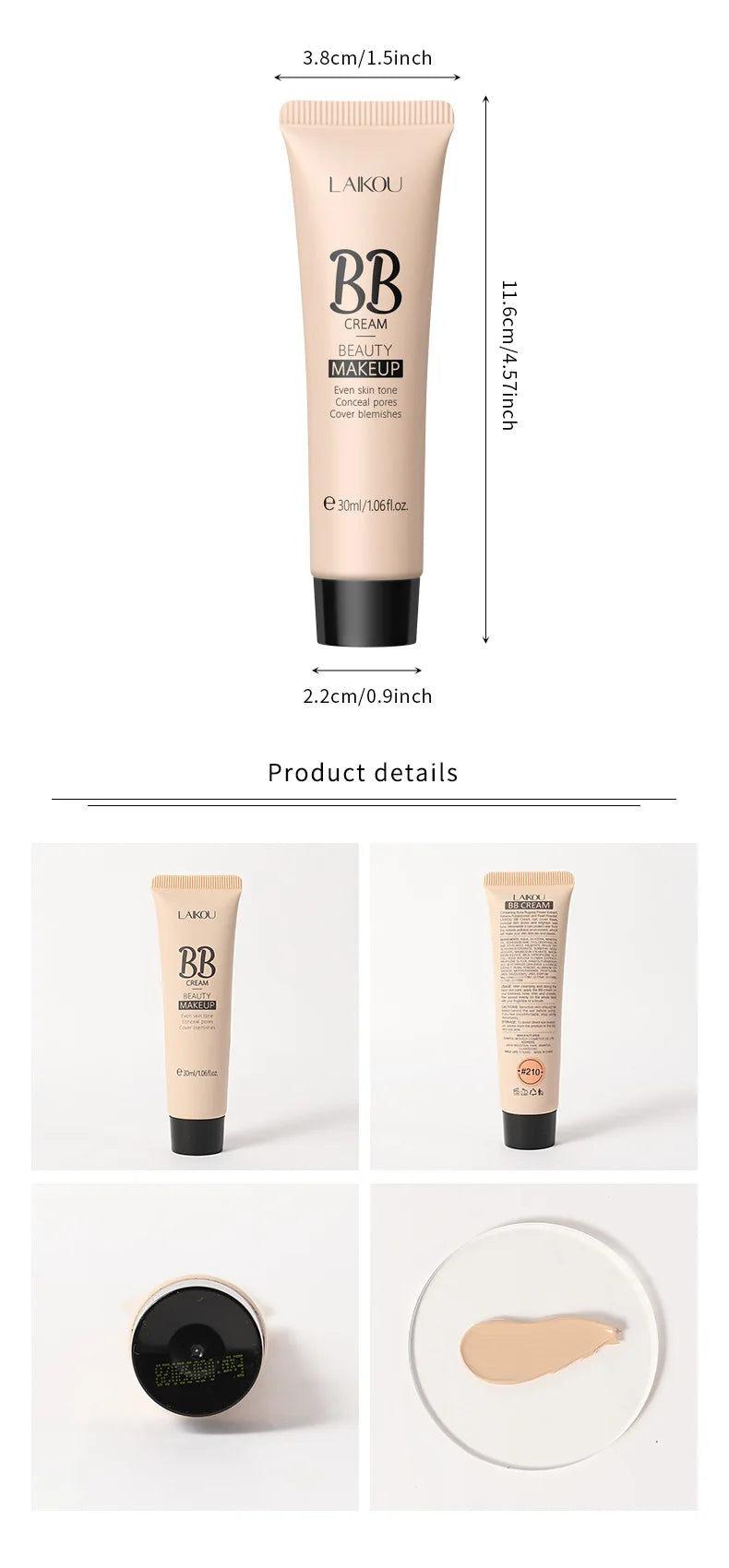 30ml 6-Color Concealer BB Cream