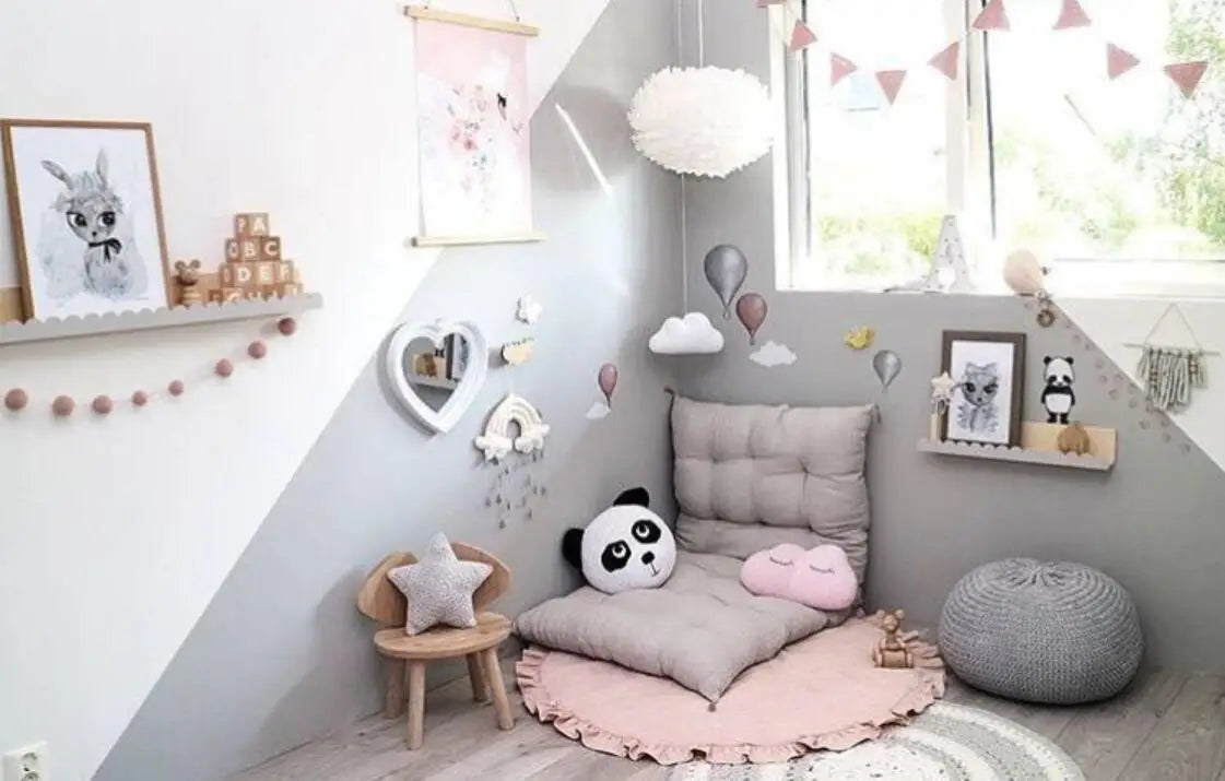 Newborn Baby Play Mats Toys Soft Cotton Round Crawling Pad Newborn Game Rugs Floor Carpet For Children Room Decor Photo Props