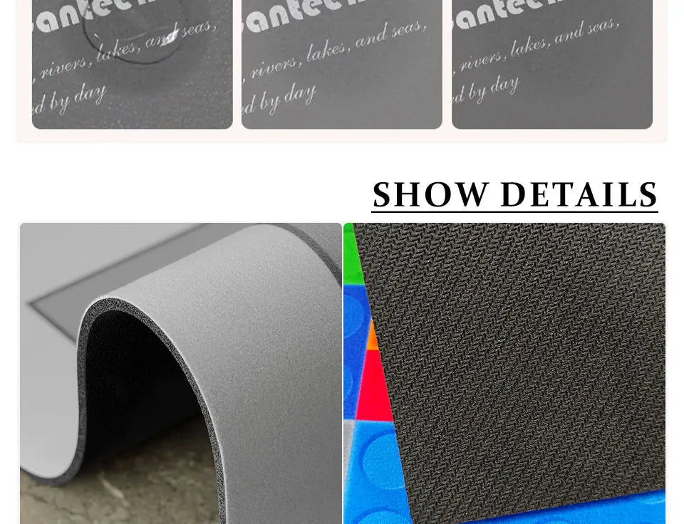Kitchen Rug Super Absorbent Kitchen Mat for Floor Non-slip Rugs Bathroom Mat Washable Kitchen Carpet