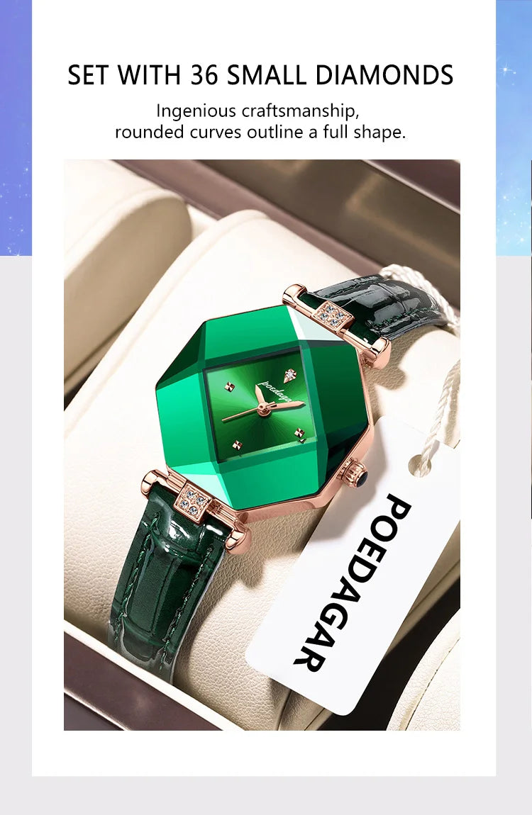 POEDAGAR Luxury Elegant Woman Watch Quartz Waterproof Leather Ladies Wristwatch Fashion Casual Women's Watches Female Reloj Gift