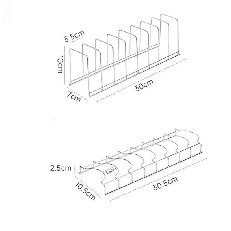 Stainless Steel Dish Storage Rack Desktop Drain Rack Household Bowl Rack Plate Rack Save Space Kitchen Dish Organiser