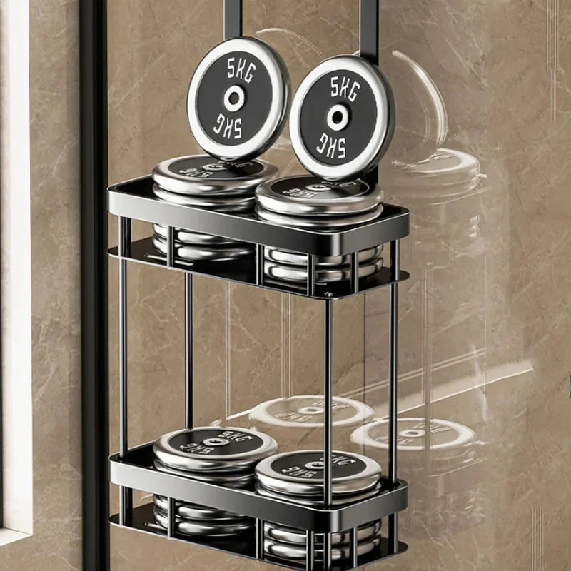 Bathroom Storage Rack Over The Door Shower Caddy Bathroom Hanging Shelf Double Layer Shower Shelf Bathroom Caddy Organiser