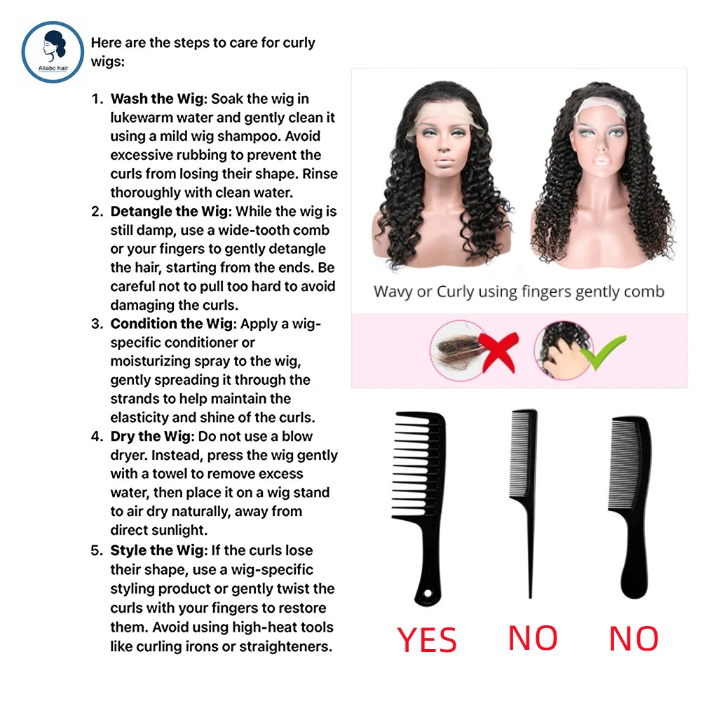 13x4 Hd Kinky Curly Lace Frontal 100% Human Hair Wigs Pre Plucked Brazilian Glueless Water Wave 4x4 Lace Closure Wigs Curly Wave