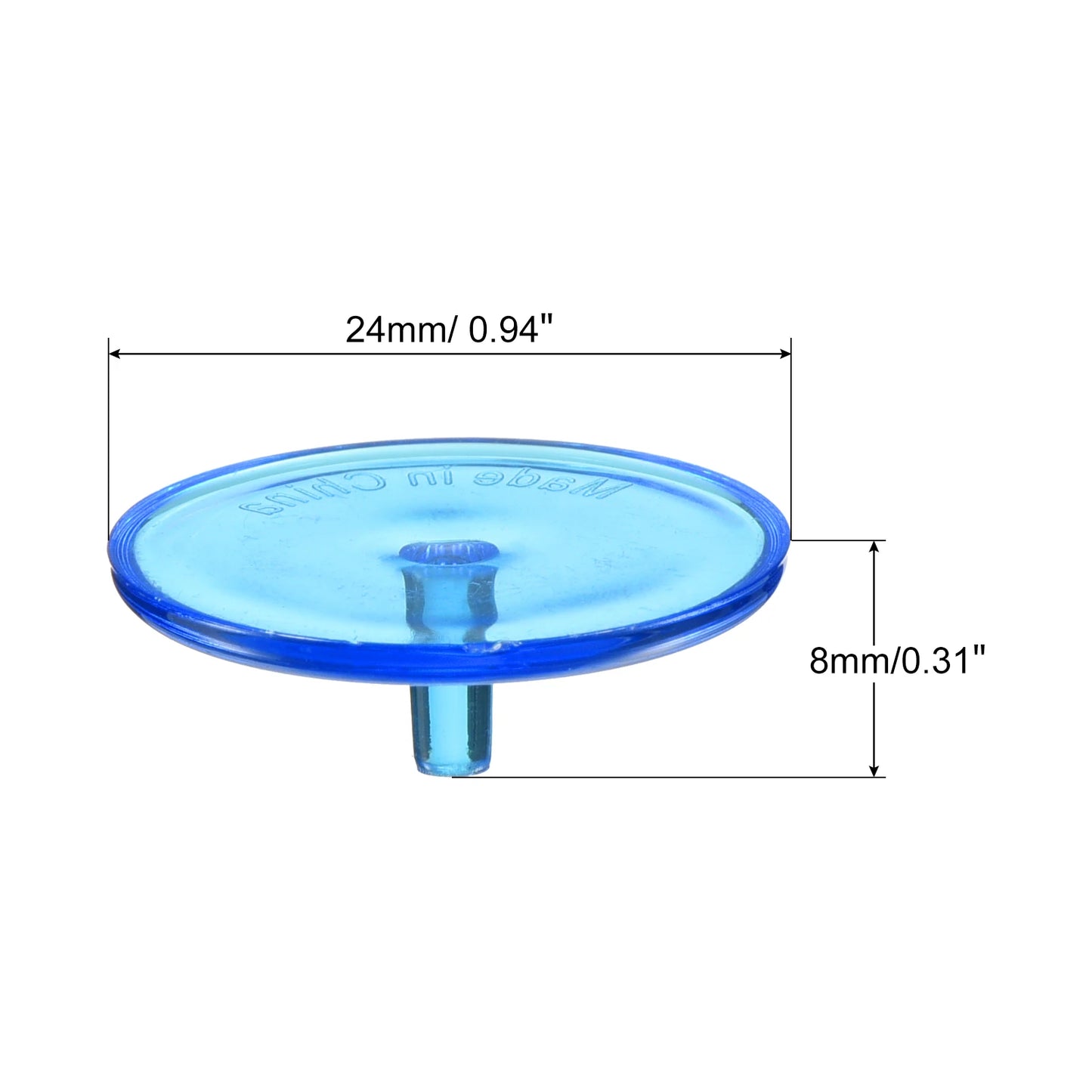 Golf Ball Marker, 50 Pack 24mm Round Transparent Flat Position Mark Places Marking Tool Golf Sport Accessory, Blue Green