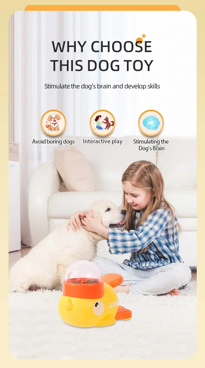 Automatic Dog Feeder Duck Design With Pedal For Feeding And Water Drinker Dogs Food Dispenser Pet Bowl