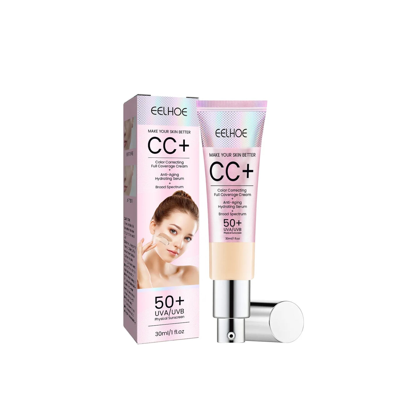 CC Foundation Cream Natural Moisturising Waterproof Brightening Foundation