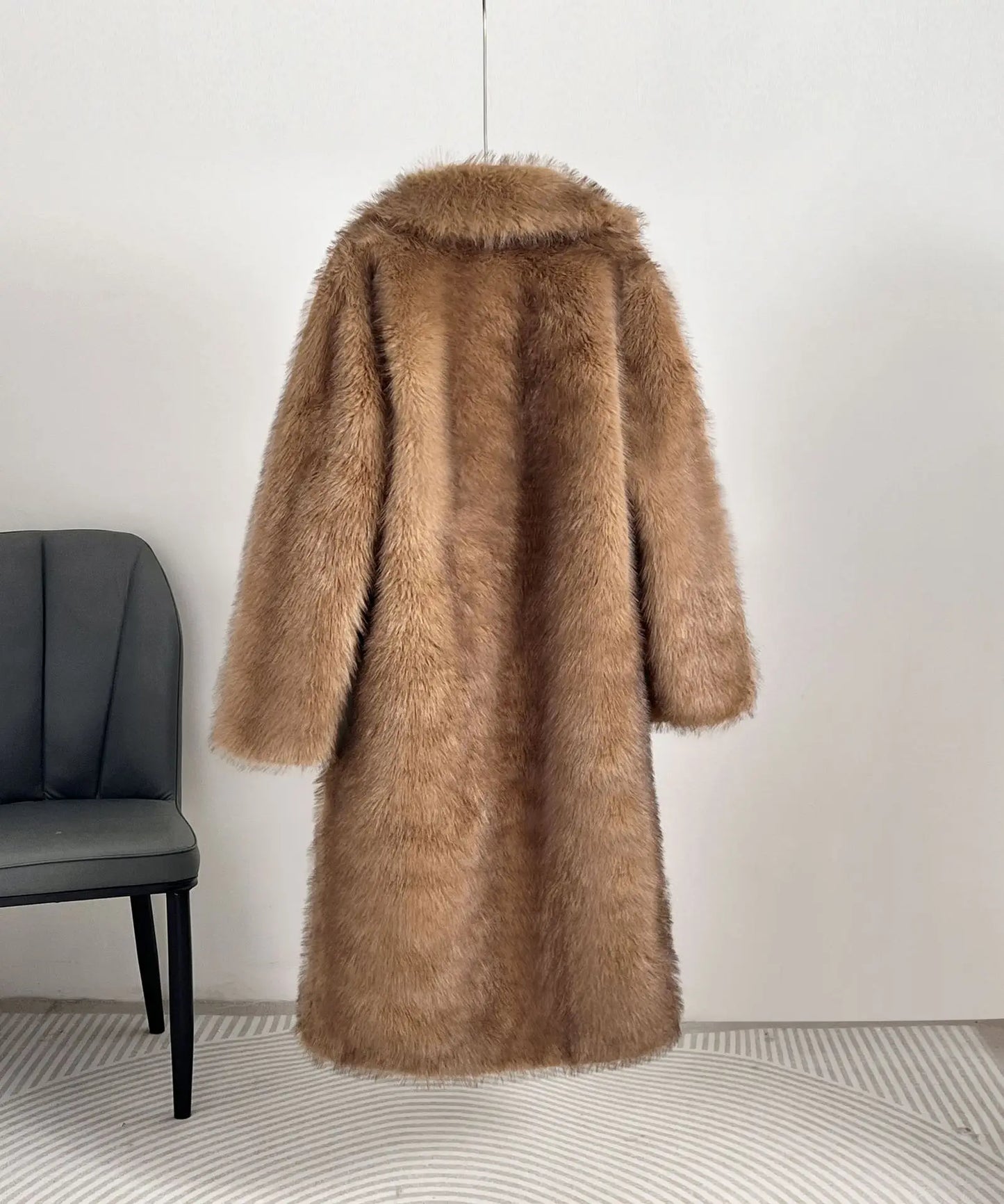 Fur Coat European Style Lapel