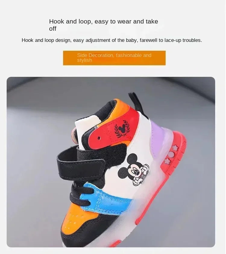 Mickey Mouse LED Shoes – Fun Casual Trainers with Light-Up Soles