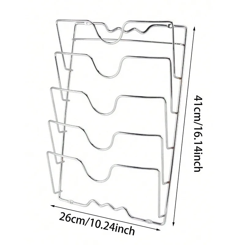 1Pcs Kitchen Accessories Stainless Steel Pot Lid Shelf Kitchen Organiser Pan Cover Lid Rack Stand Holder Dish Rack