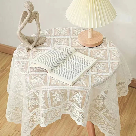 100% Polyester Embroidered Lace Table Cloth