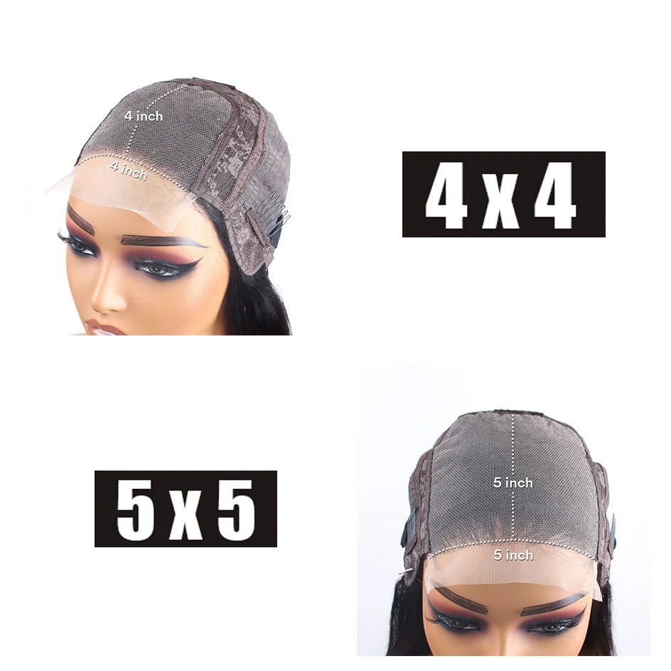 Nneka 200% Density Glueless Loose Body Wave 4x4 Closure Human Hair Wig 5x5 Hd Lace Closure Pre Cut Pre Plucked Glueless Wig
