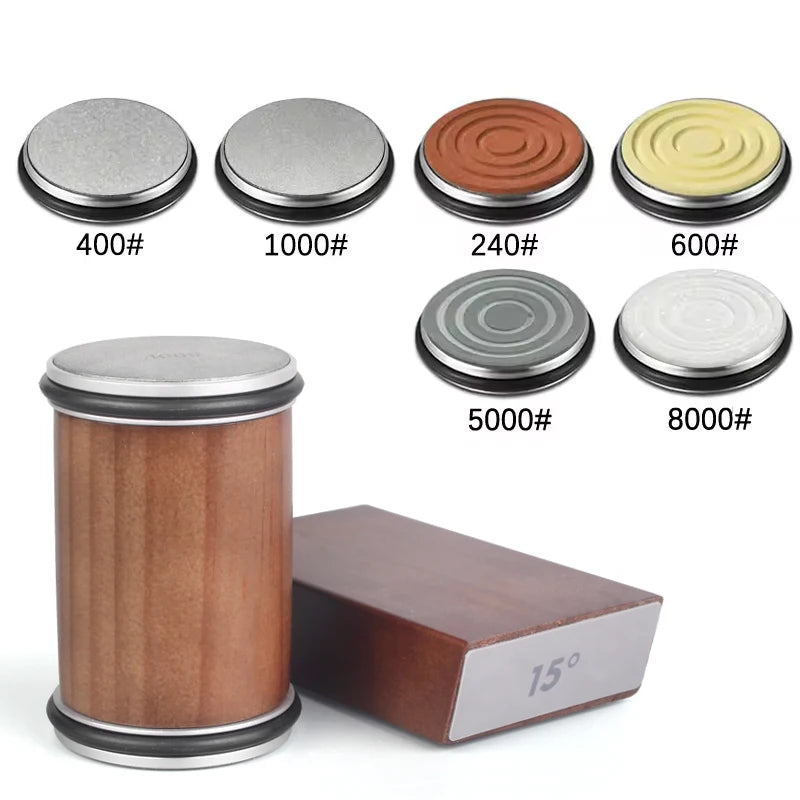 Rolling Knife Sharpener Magnetic Knife Holder Diamond Sharpening Stone Kit with 15 and 20 Degrees Angle Roller Kitchen Accessory