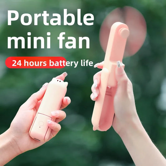 Portable 3 Speed Foldable Mini Handheld Fan USB Rechargeable