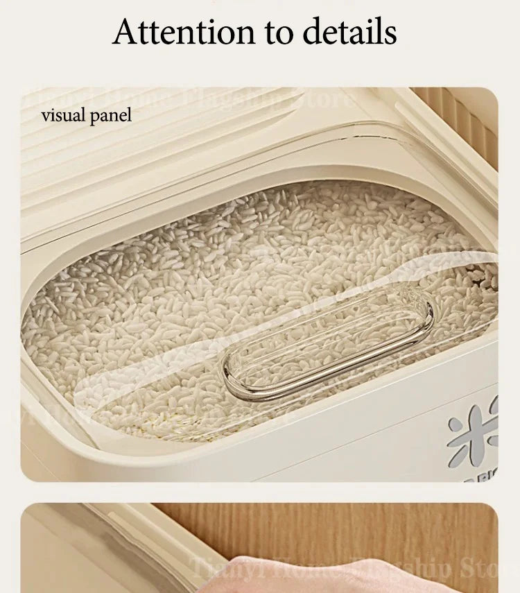 5/10/15KG Rice Storage Box Home with Lid Insect Proof Moisture Proof Rice Box Sealed Jar Kitchen Container Storing Dry Grain
