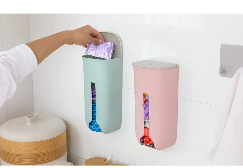 New home life wall hanging kitchen garbage bag storage rack kitchen bathroom plastic bag Nordic style shoe cover storage box