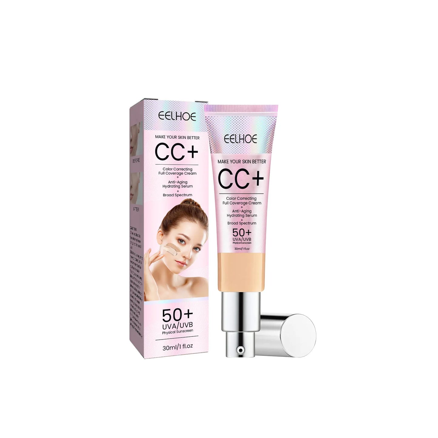 CC Foundation Cream Natural Moisturising Waterproof Brightening Foundation