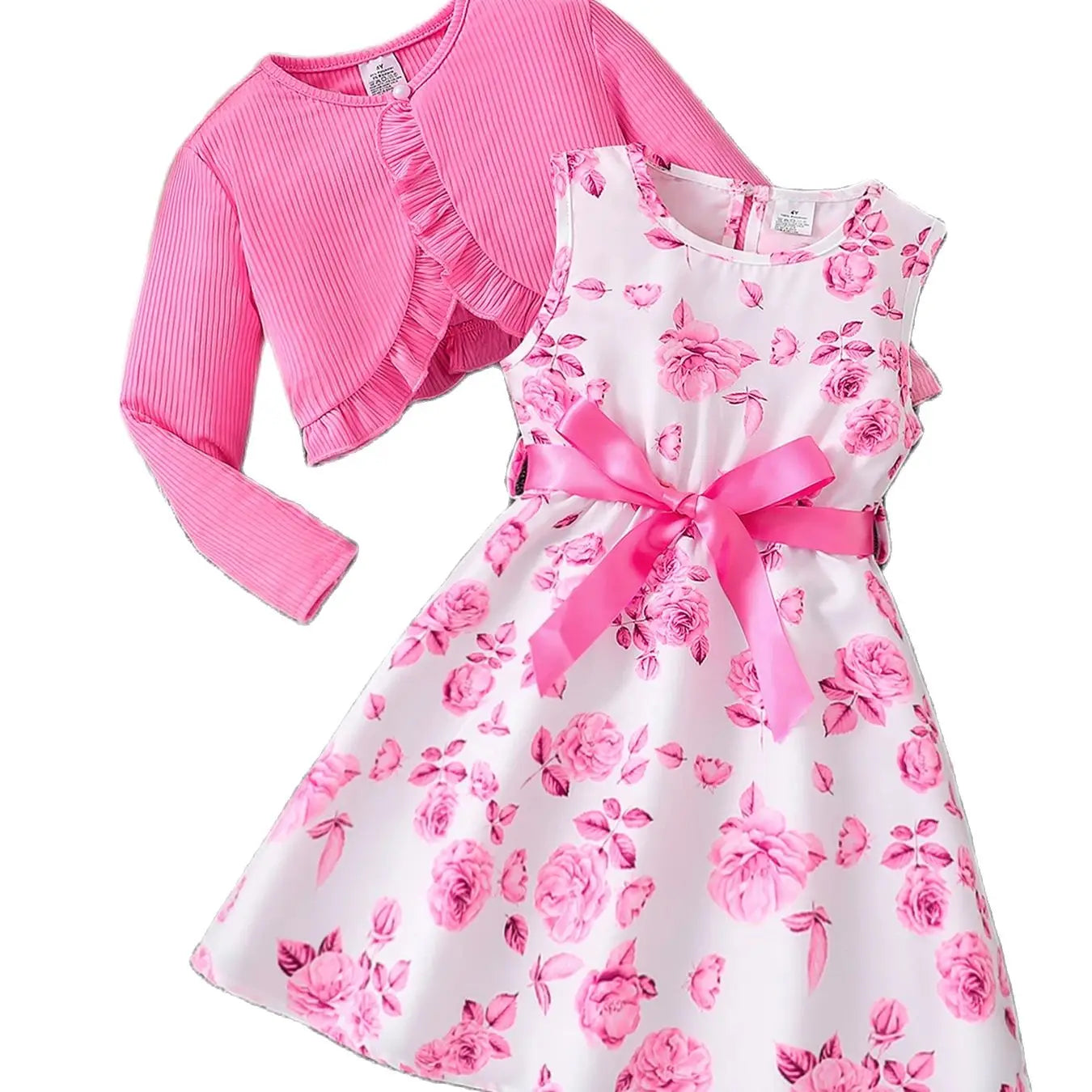 Pink Print Dress Set