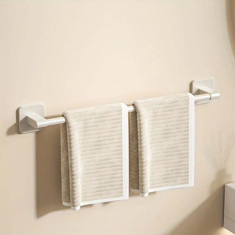 1 Piece Of Bathroom Facilities White Non-Perforated Wall-Mounted Bathroom Towel Bar Size 40-60cm Storage Rack Towel Rack Bathroo
