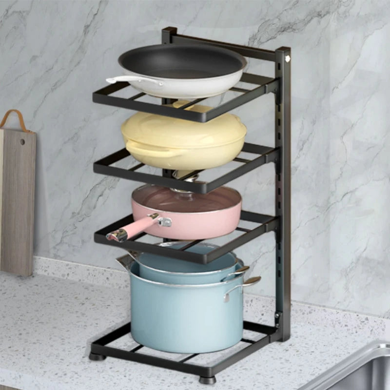 Multi-Layer Kitchen Sink Storage Rack Cooker Storage Rack For Home Cabinets Adjustable Pot Rack Cabinet Organiser Shelf