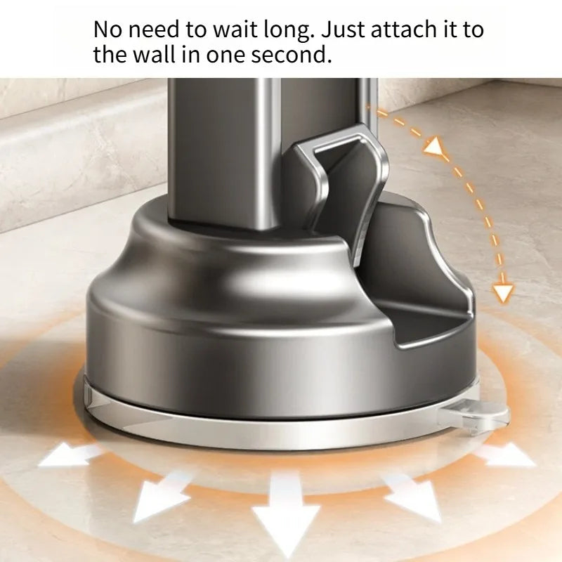Kitchen Suction Wall-mounted Multi-functional Storage Rack, with Integrated Storage Featuring No-drilling and Rotatable Hooks