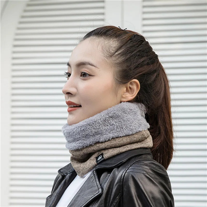 Unisex Solid Cashmere Ring Scarf
