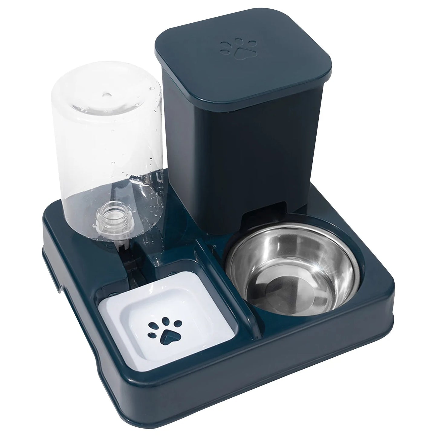 2-in-1 Automatic Pet Feeder & Water Dispenser – Large Capacity Food and Water Bowl for Cats and Dogs