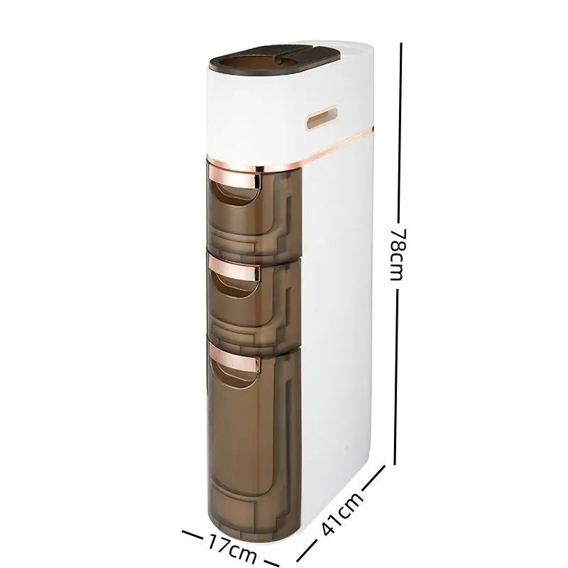 Bathroom Bedroom Narrow  Floor Standing Storage Rack No Installation Required Bathroom Organizer Bedroom Storage Solution