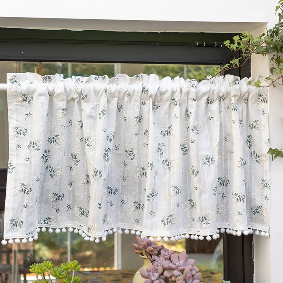 Korean Style Daisy Tassels Cotton Floral Table Cloth