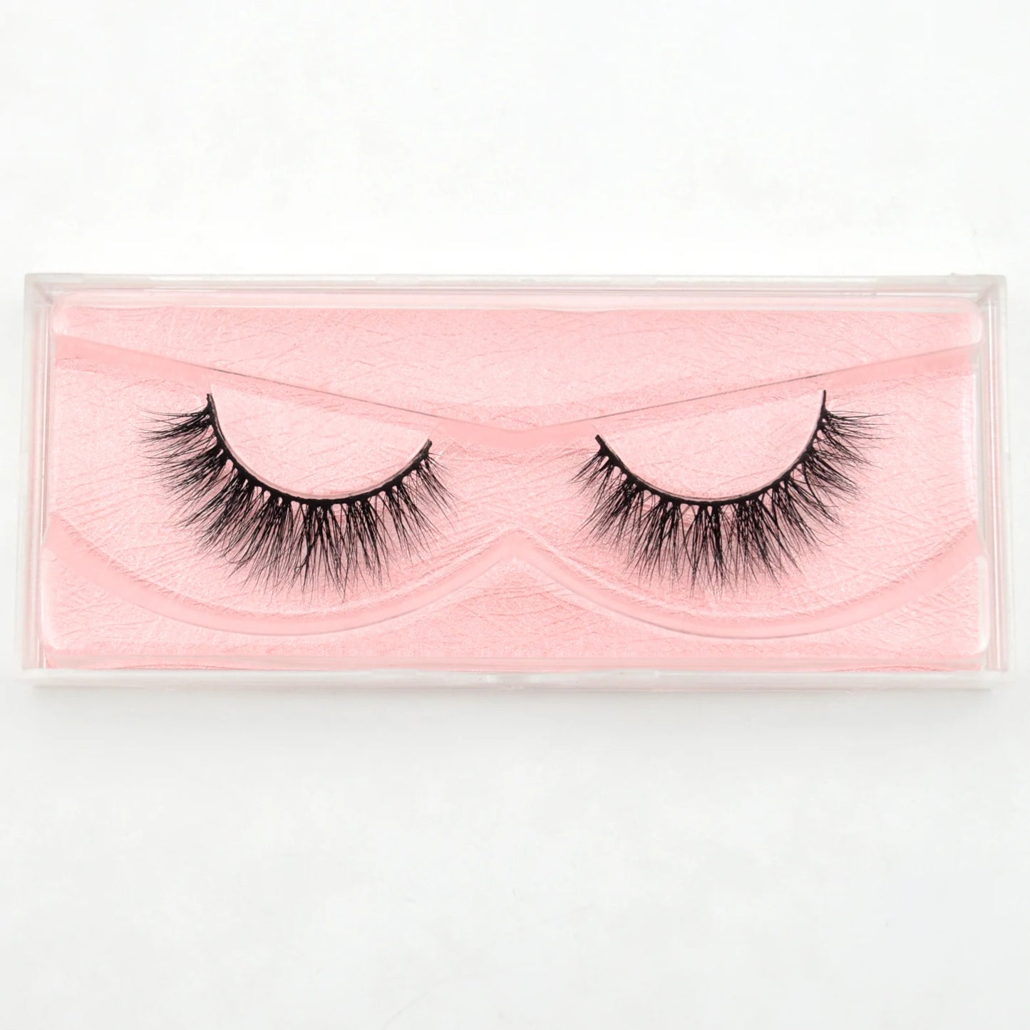 Visofree 3D Mink Half Lashes – Natural Long False Eyelashes with Clear Band, Handmade HT04