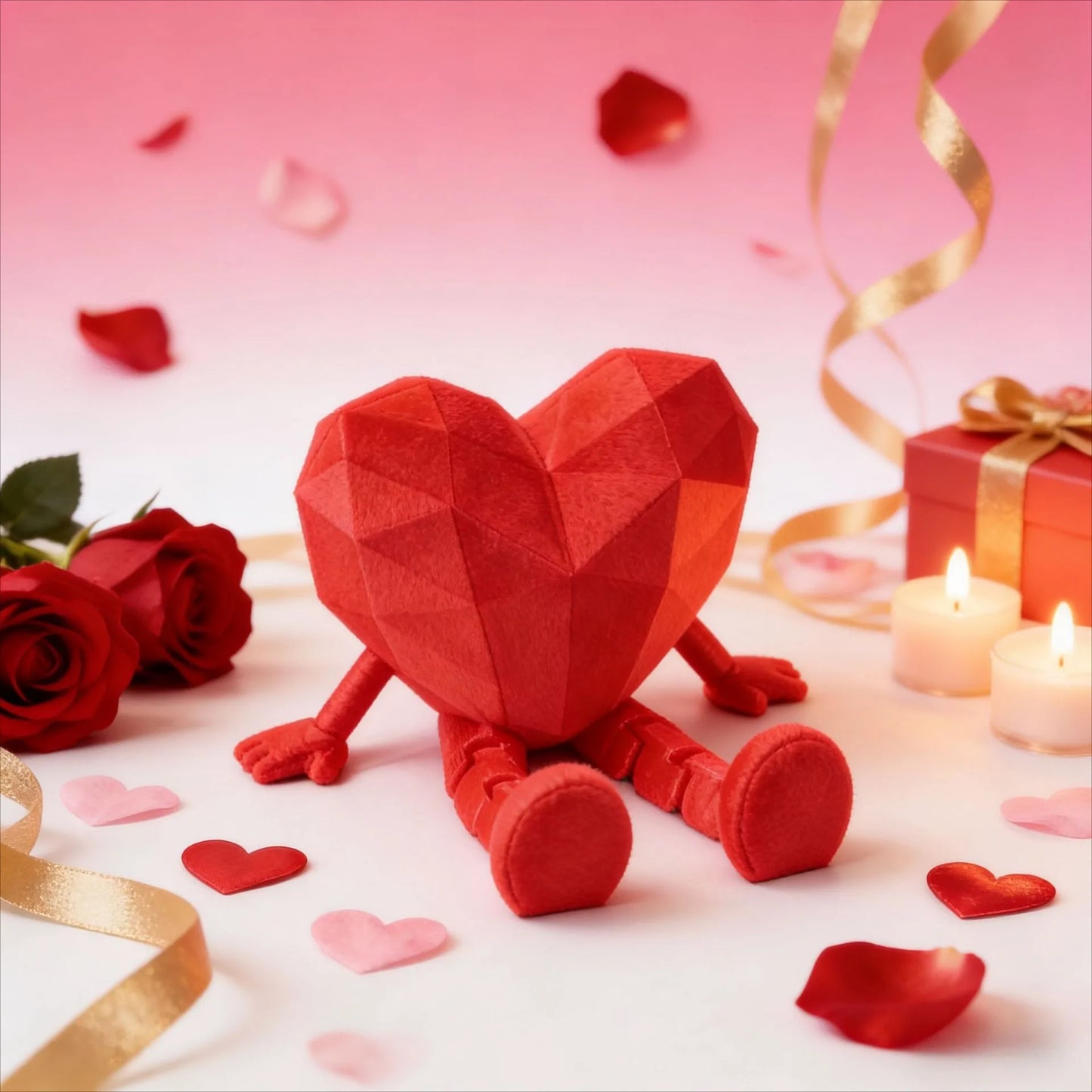 2026 Valentine's Day Heart Joint Miniature Figurine Doll Happy Valentine's Day Party Decor for Home Creative Valentine Love Gift