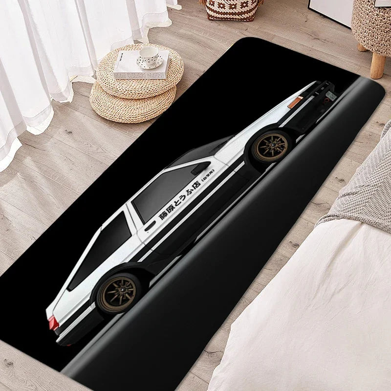 Bathroom Rug I-Initial D Room Floor Carpet for Bedroom Entrance Door Doormat Non Slip Veranda Floor Mat Cool Custom Soft Bathmat