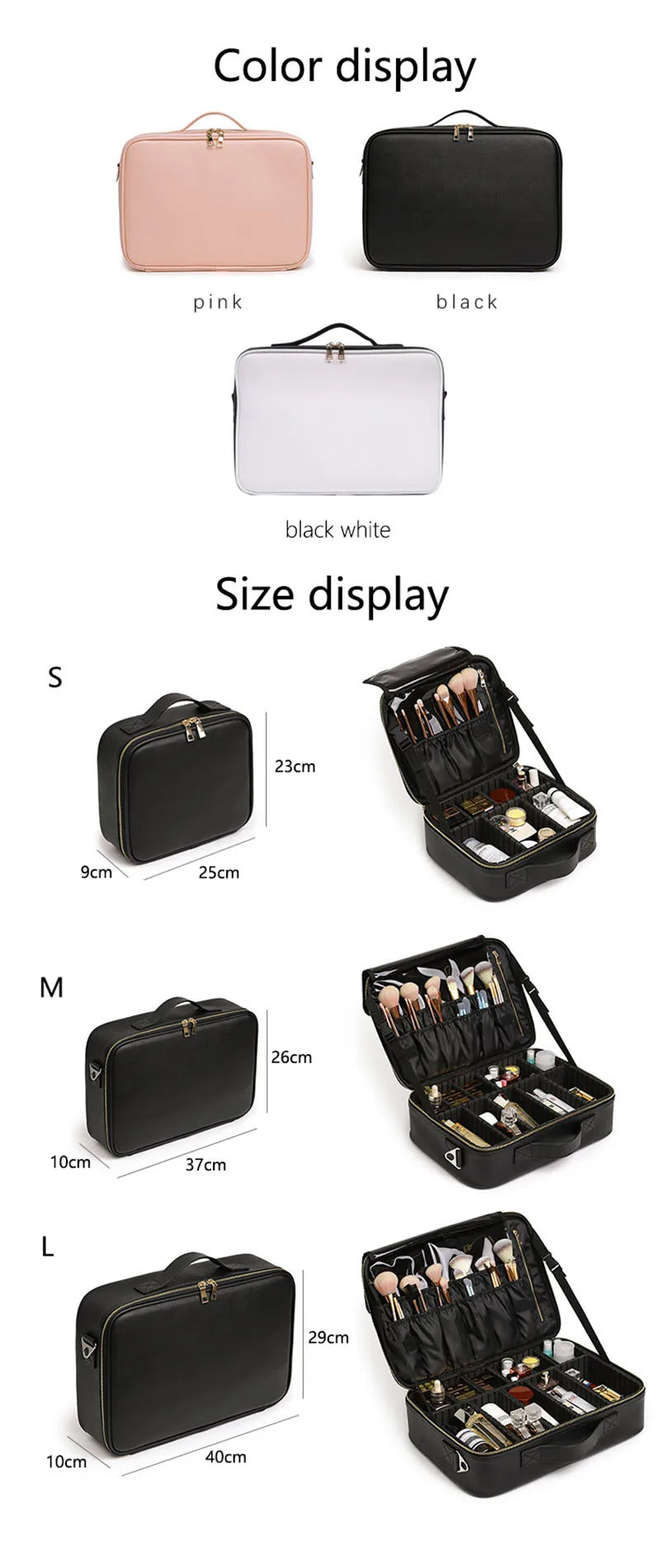 Professional Travel Makeup Cosmetic Bag
