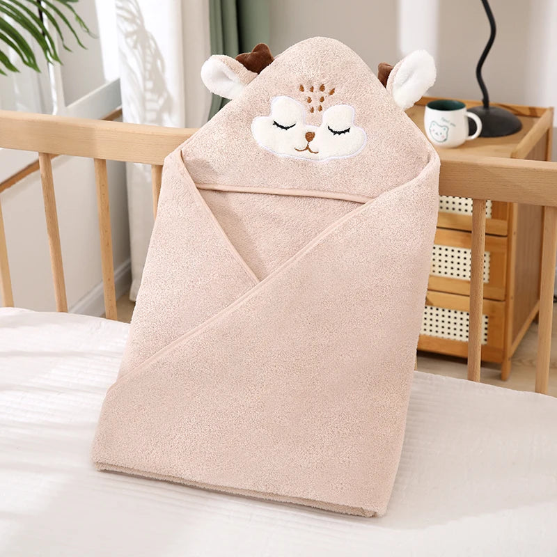 New Coral Fleece Bath Towel for Infants and Children. Super Absorbent, Comfortable and Soft Fabric