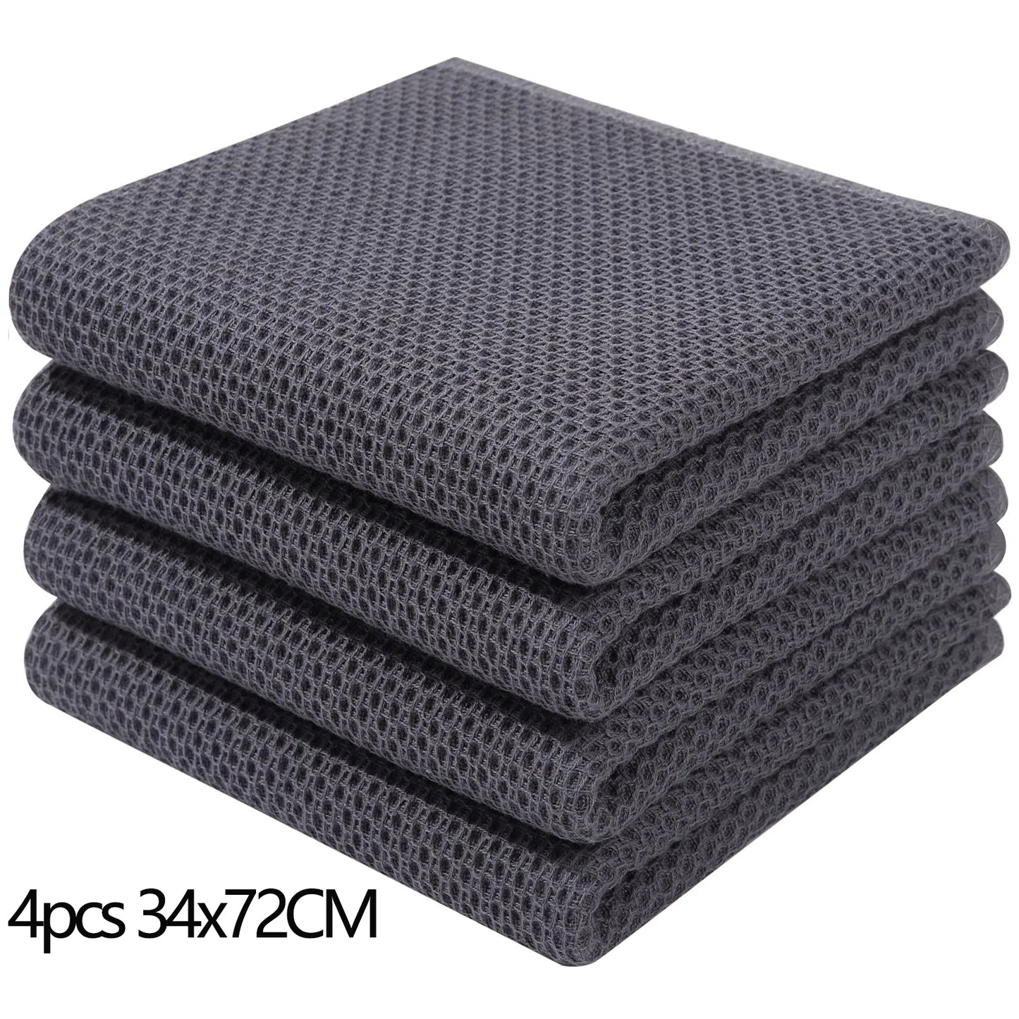 Olanly Kitchen Towel 100% Cotton Dishcloth Waffle Weave Kitchen Cloth Super Absorbent Quick Drying Wash Cloth Home Cleaing Towel