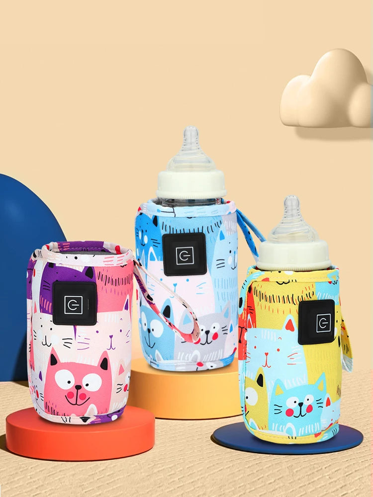 USB Milk & Water Warmer – Portable Bottle Heater and Insulated Bag for Travel, Stroller, and Baby Feeding