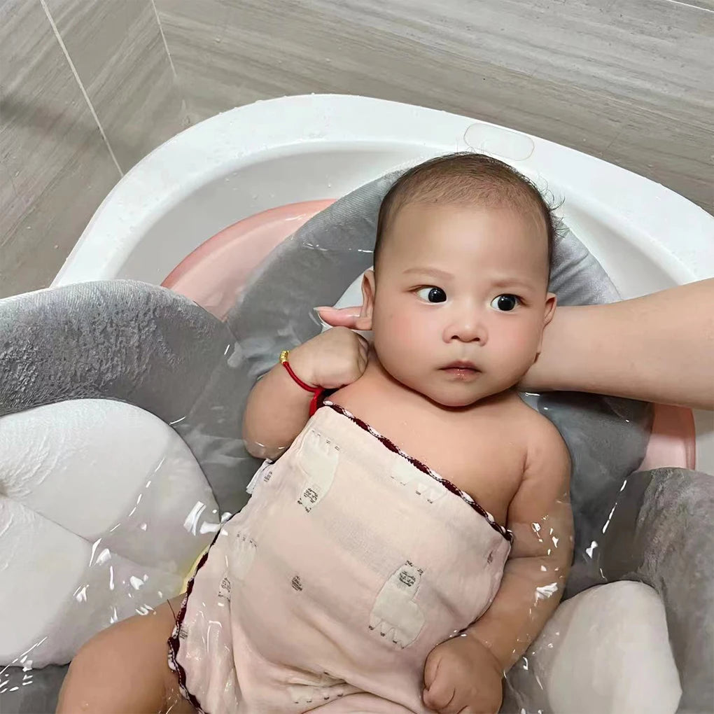 Blooming Bath Lotus Baby Bath Seat For Babys Bathing Comfort Baby Sink Bathtub Mat Not Easily Deformed Cushion Safe Flower Seat