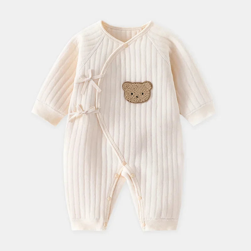 Bear Newborn Baby Clothes New Born Baby Jumpsuit for Boys Girls Cotton Toddler Rompers with Hat Bebe Outfits One-Piece Pajamas