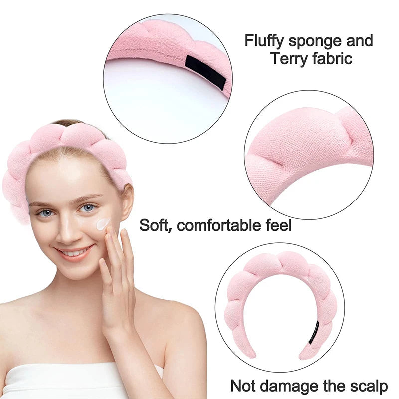 Multifunction Sponge Headband For Face Washing, Makeup Removal & Shower Hair Band