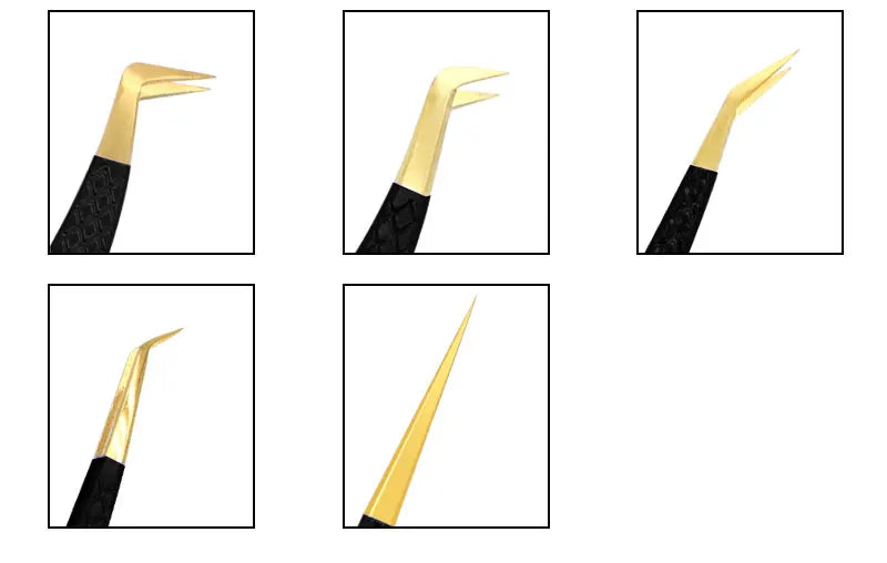 Black Stainless Steel Eyelash Tweezer