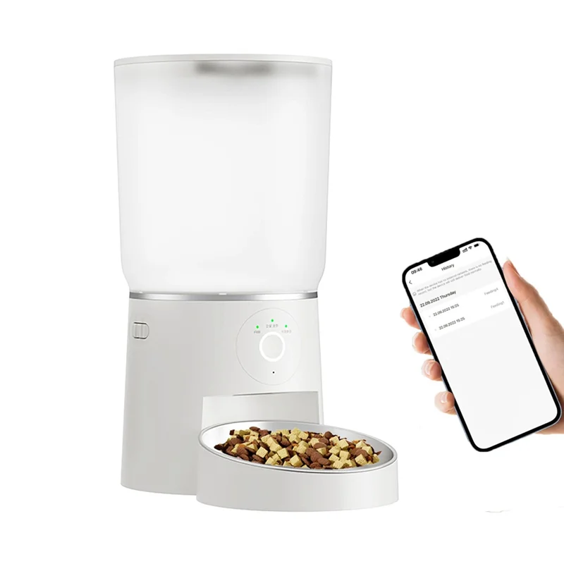 AA81 4.2L Automatic Pet Feeder – Dual Bowl WiFi & APP Controlled Food Dispenser for Cats & Dogs