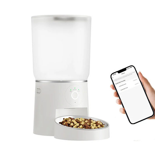AA81 4.2L Automatic Pet Feeder – Dual Bowl WiFi & APP Controlled Food Dispenser for Cats & Dogs