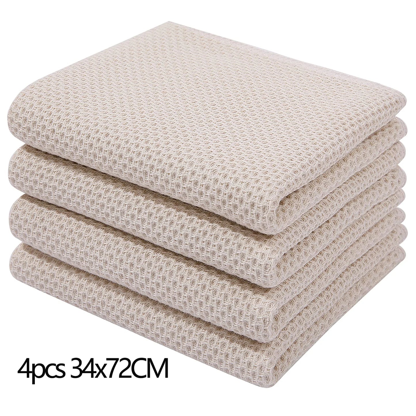 Olanly Kitchen Towel 100% Cotton Dishcloth Waffle Weave Kitchen Cloth Super Absorbent Quick Drying Wash Cloth Home Cleaing Towel