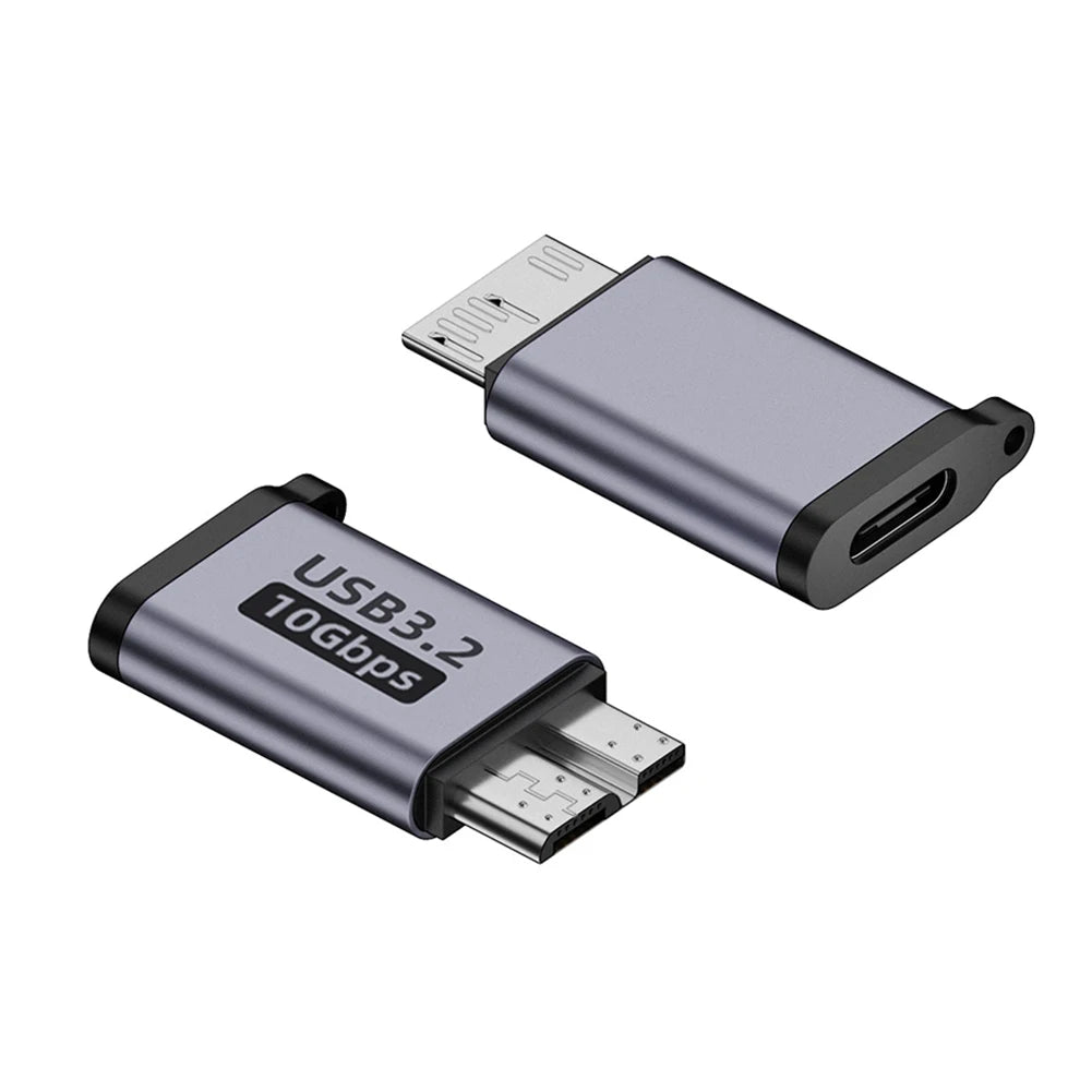 USB TYPE-C To Micro B HDD Adapter USB3.1 Gen2 10Gbps 7.5W Micro B to USB C 3.1 Adapter for Hard Drive Cable External SSD HDD
